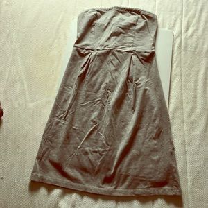 Heather gray strapless dress